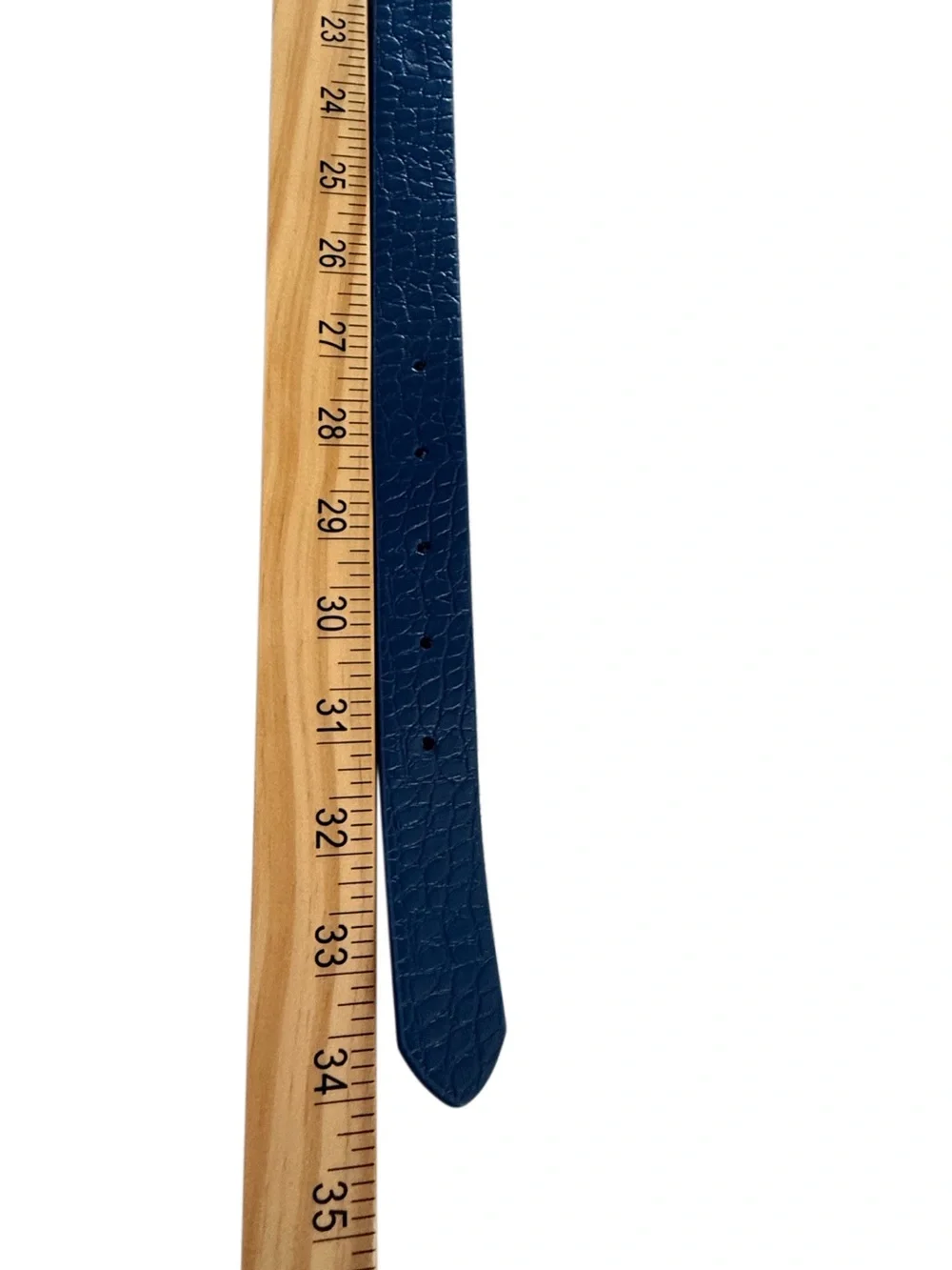 White House Black Market CrocodileTextured Teal Stretchy Belt Size Small Office